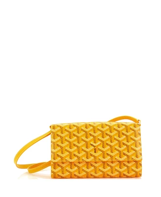 Pre-Owned Goyard Varenne Continental Wallet with Strap Coated Canvas