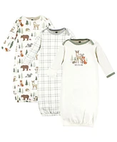 Hudson Baby Boys Hudson Cotton Gowns, Forest Animals