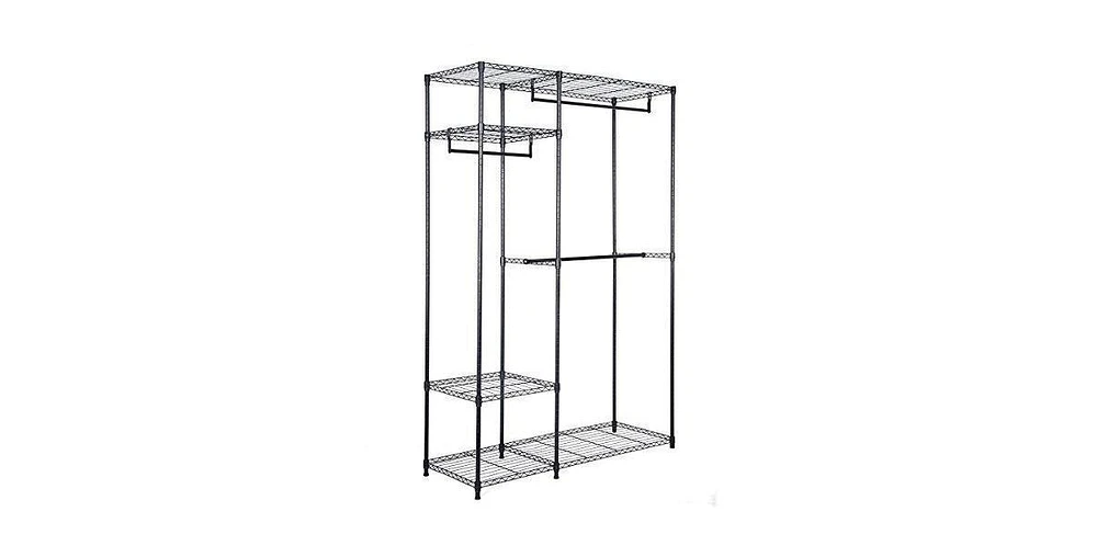 Portable Steel Closet Hanger Storage Rack Organizer