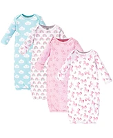 Luvable Friends Baby Girls Cotton Gowns, Rainbow, Preemie-Newborn