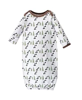 Luvable Friends Baby Boys Cotton Gowns, Happy Camper, Preemie/Newborn