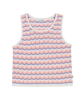 Calvin Klein Big Girls Brushed Waffle Vee Tank Top