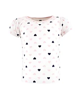 Hudson Baby Baby Girls Hudson Short Sleeve T-Shirts Mommy Pink Navy, 18-24 Months