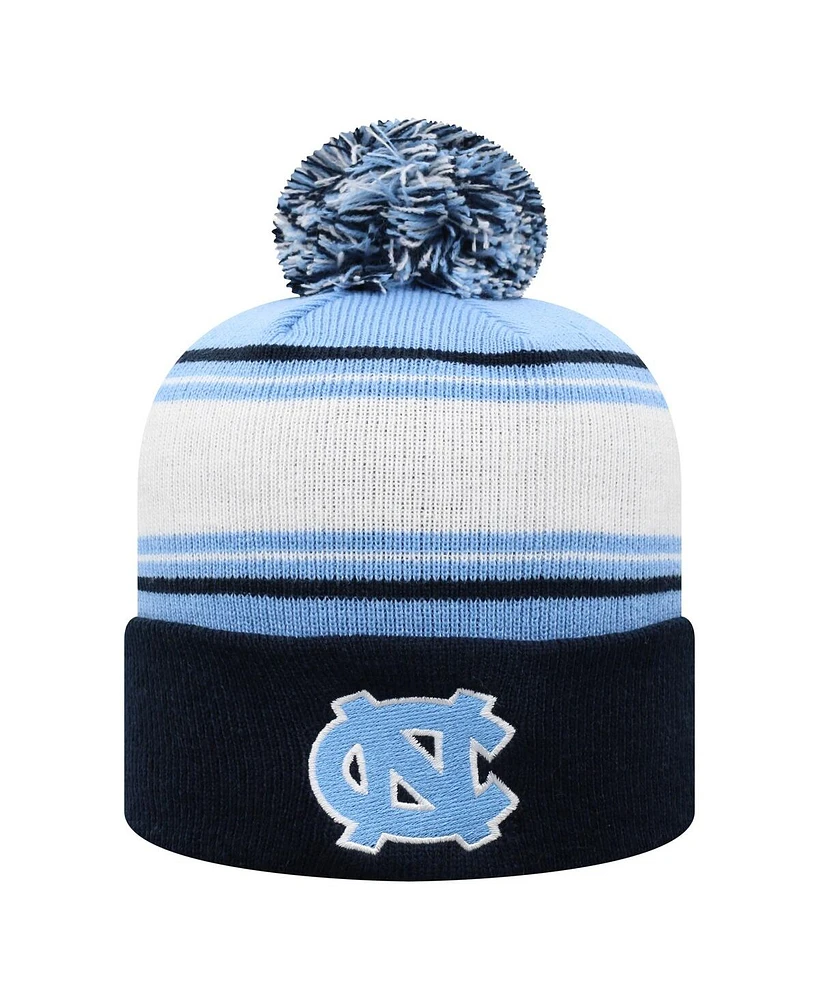 Top of the World Men's Carolina Blue North Carolina Tar Heels Ambient Cuffed with Pom Knit Hat