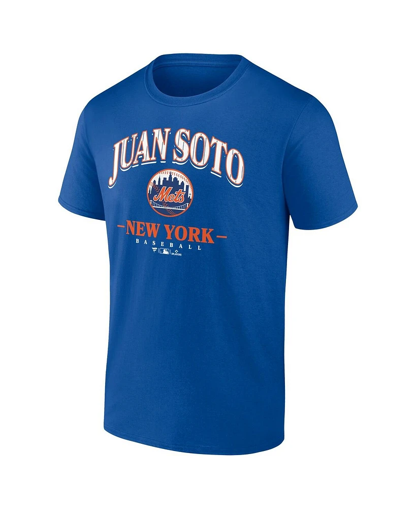 Fanatics Men's Juan Soto Royal New York Mets Arched Wordmark T-Shirt