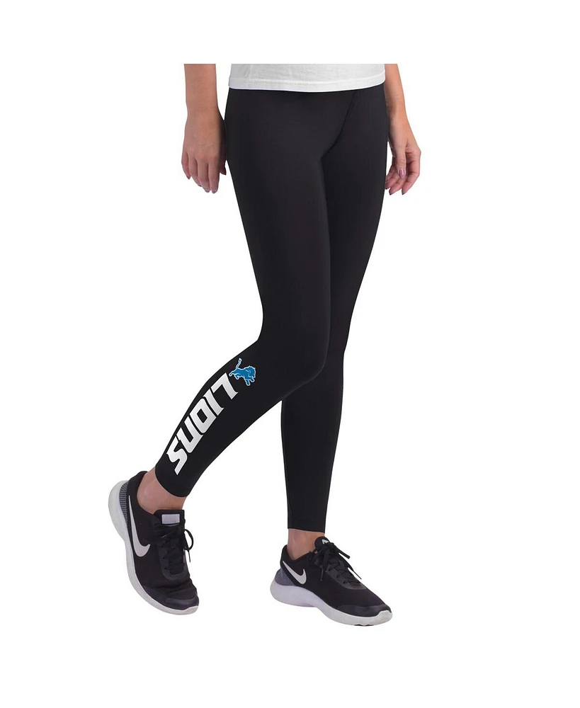 Msx by Michael Strahan Women's Black Detroit Lions Lila Leggings
