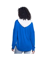 G-iii 4Her by Carl Banks Women's Blue Orlando Magic Bench Player Oversized Long Sleeve Hooded Top