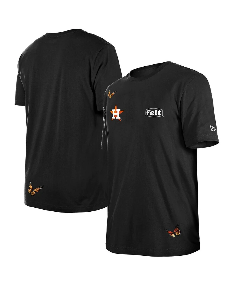 New Era x Felt Men's Black Houston Astros T-Shirt