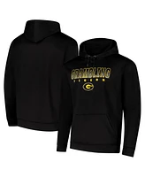 Colosseum Men's Black Grambling Tigers Blackout 3.0 Pullover Hoodie