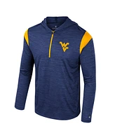 Colosseum Men's Navy West Virginia Mountaineers Dozer Half-Zip Windshirt
