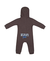 Colosseum Baby Boys and Girls Charcoal Kentucky Wildcats Zando-Zan Waffle Full-Snap Hooded Romper