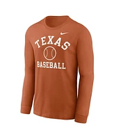 Nike Men's Texas Orange Longhorns Essential Baseball Arch Long Sleeve T-Shirt