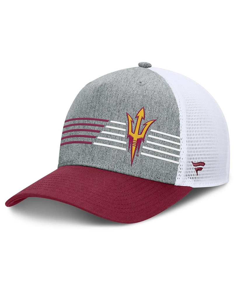 Fanatics Men's Heather Gray/Maroon Arizona State Sun Devils Profile Trucker Adjustable Hat