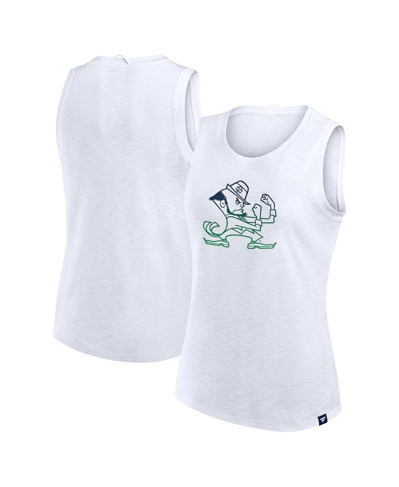 Fanatics Women's White Notre Dame Fighting Irish Activate Slub Tank Top