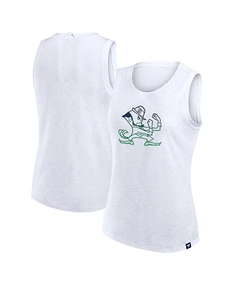 Fanatics Women's White Notre Dame Fighting Irish Activate Slub Tank Top