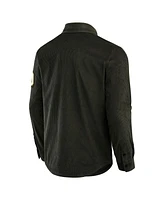 Fanatics Men's Olive Oregon Ducks Corduroy Full-Button Shacket