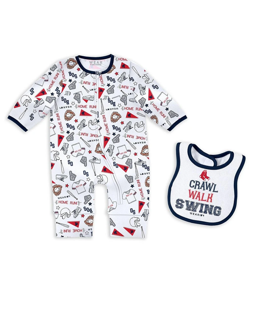 Wear by Erin Andrews Baby Boys and Girls Boston Red Sox Sleep Play Set