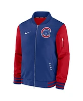Nike Men's Royal/Red Chicago Cubs Authentic Collection Dugout Full-Zip Bomber Jacket