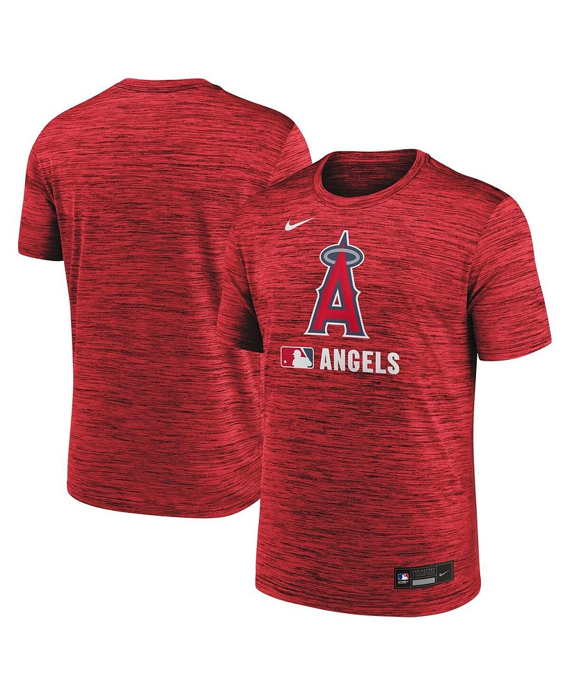 Nike Men's Red Los Angeles Angels Authentic Collection Velocity Performance Practice T-Shirt
