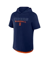 Fanatics Men's Navy Detroit Tigers Clubhouse Optimal Play Raglan Short Sleeve Pullover Hoodie