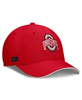 Nike Men's Scarlet Ohio State Buckeyes 2025 Dugout Coaches Rise Swoosh Performance Flex Hat