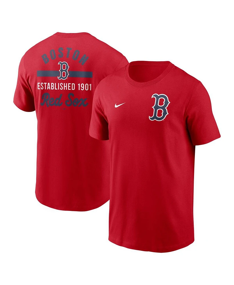 Nike Men's Red Boston Sox 2-Hit T-Shirt