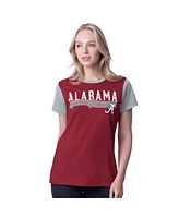 G-iii 4Her by Carl Banks Women's Crimson Alabama Tide Racer Crewneck Ringer T-Shirt