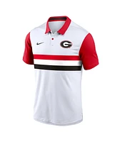 Nike Men's White Georgia Bulldogs Campus Pattern Vapor Performance Polo Shirt