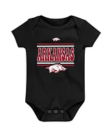 Outerstuff Newborn Cardinal Arkansas Razorbacks Sunday Comics Bodysuit 3-Pack