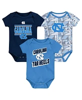 Outerstuff Newborn Carolina Blue North Tar Heels Sunday Comics Bodysuit 3-Pack