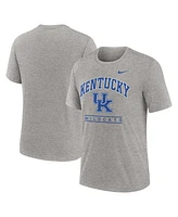 Nike Men's Heather Gray Kentucky Wildcats Arch Over Logo Tri-Blend T-Shirt