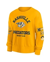 Fanatics Women's Gold Nashville Predators Go Team Pullover Sweatshirt