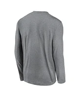 Jordan Men's Heather Gray Michigan Wolverines Prime TimePrimary Legend Long Sleeve T-Shirt