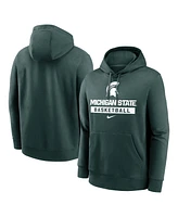 Nike Men's Green Michigan State Spartans Basketball Stack Club Fleece Pullover