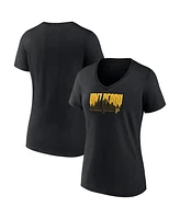 Fanatics Women's Black Pittsburgh Pirates Yinz Ready V-Neck T-Shirt