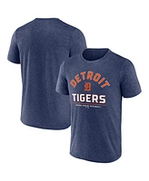 Fanatics Men's Heather Navy Detroit Tigers Front Center T-Shirt