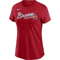 Nike Women's Red Atlanta Braves Wordmark T-Shirt
