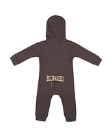 Colosseum Baby Boys and Girls Charcoal Purdue Boilermakers Zando-Zan Waffle Full-Snap Hooded Romper