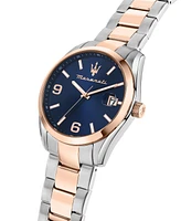 Maserati Men's Date Two-Tone Metal Band Watch, 43mm