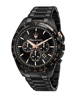 Maserati Men's Chronograph Black Metal Band Watch, 45mm