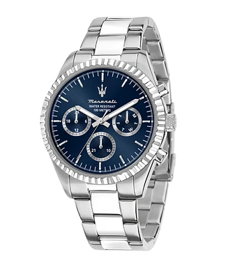 Maserati Men's Multifunction Stainless Steel Metal Band Watch, 43mm