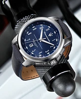 Maserati Men's Date Blue Leather Watch, 44mm