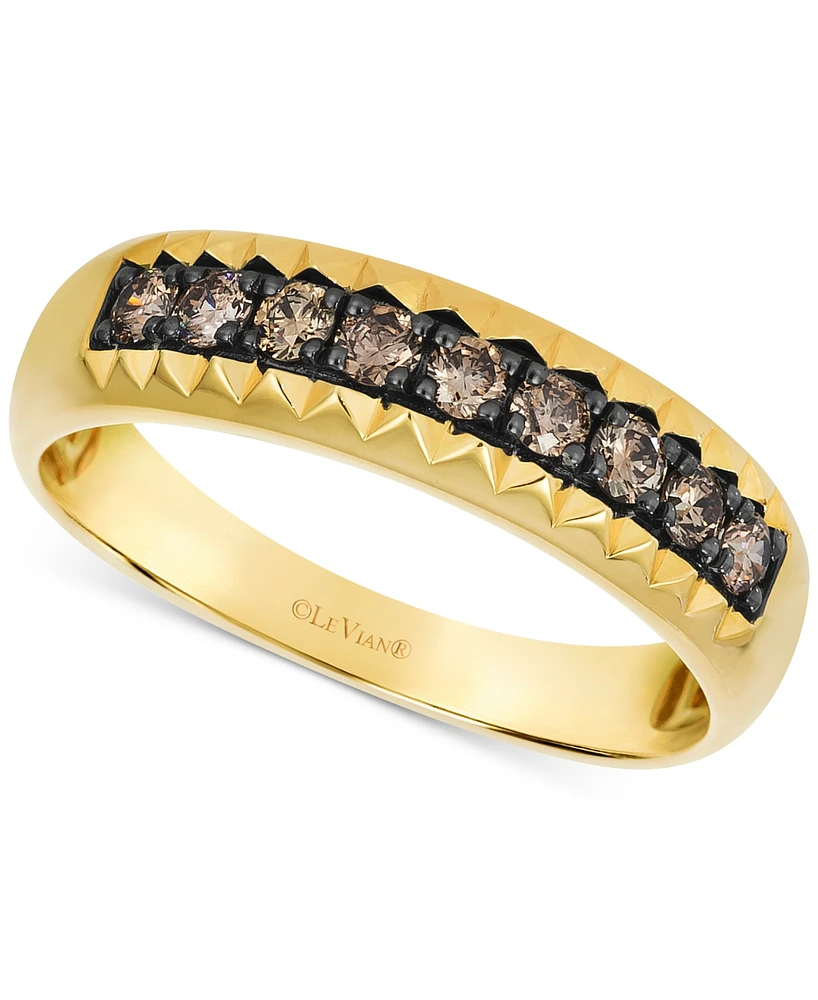 Le Vian Chocolatier Men's Chocolate Diamond Band (1/2 ct. t.w.) in 14k Gold