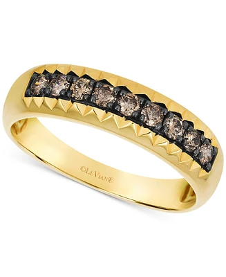 Le Vian Chocolatier Men's Chocolate Diamond Band (1/2 ct. t.w.) in 14k Gold
