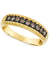 Le Vian Chocolatier Men's Chocolate Diamond Band (1/2 ct. t.w.) in 14k Gold