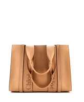 Pre-Owned Chloe Large Woody Tote Leather