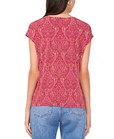 Sam & Jess Women's Printed Drop-Sleeve Top