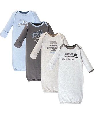 Luvable Friends Baby Boys Cotton Gowns, Ladies, Preemie-Newborn