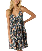 O'Neill Juniors' Printed Crinkle Mini Dress Cover-Up