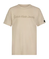 Calvin Klein Big Boys Emblem Logo Short Sleeve T-Shirt